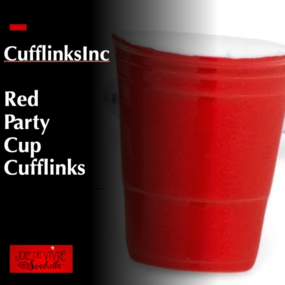 Red Party Cup Cufflinks, NWOT